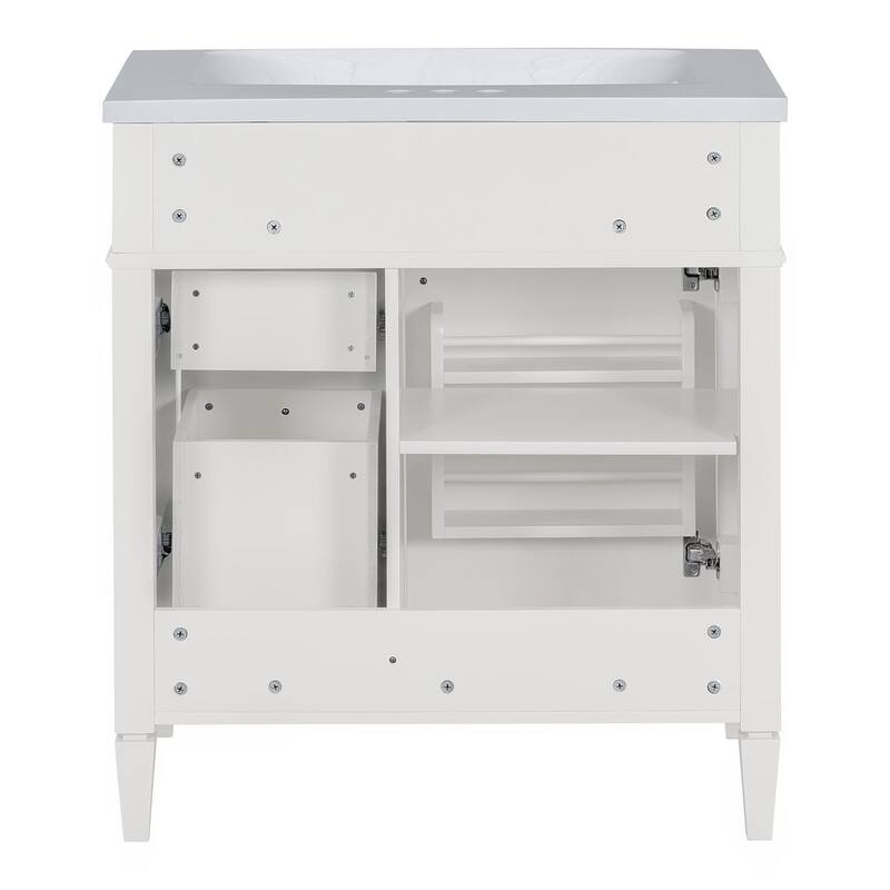30'' Bathroom Vanity with Top Sink Set, Sink Bathroom Vanity