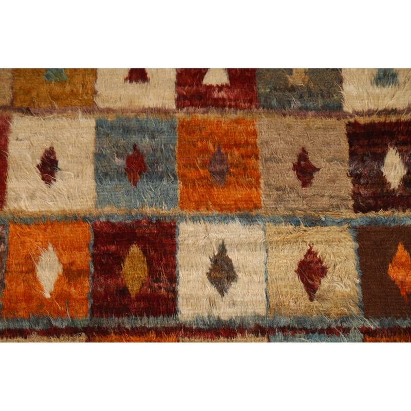 Tribal Checkered Moroccan Berber Area Rug Handknotted Wool Carpet 5