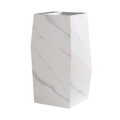 Fine Fixtures Canyon Collection, Elegant Square Shaped Pedestal Sink, - N/A