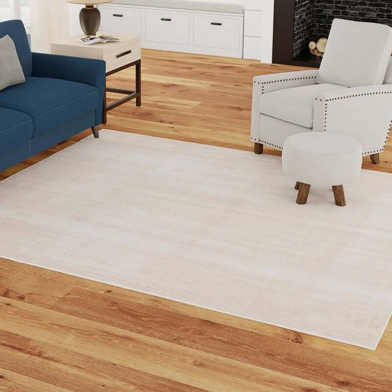 Solid/Striped Richye Collection Area Rug