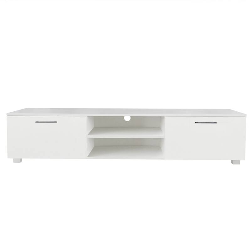 TV Stand, Television Stands with 2 Drawers, Open Shelves Console Table, Modern Entertainment Center TV Console