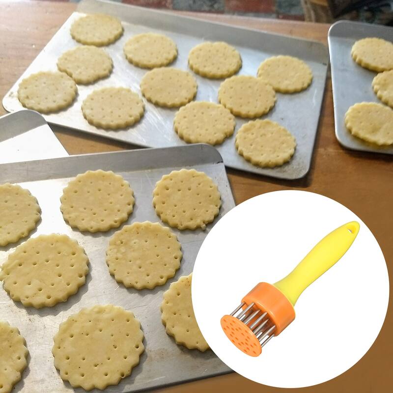 Stainless Steel Meat Tenderizer, Meat Mallet Needle Meat Hammer Nails - Yellow