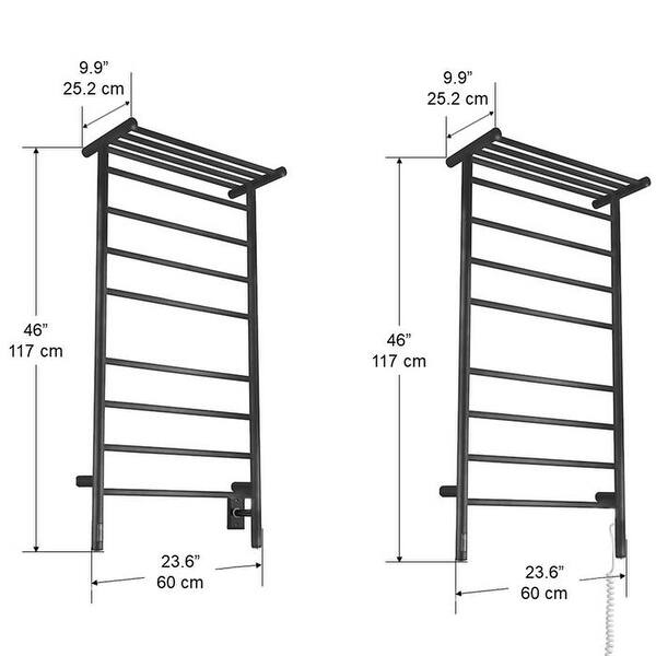 Ancona Piazzo OBT 8-Bar Wall Towel Warmer On-Board Timer Matte Black - On  Sale - Bed Bath u0026 Beyond - 33546019
