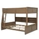 preview thumbnail 31 of 50, Wood Bunk Bed with Side Storage Compartment and 2 Built-in Charging Station & USB Port, Sturdy Wood Frame and Thickening Slats
