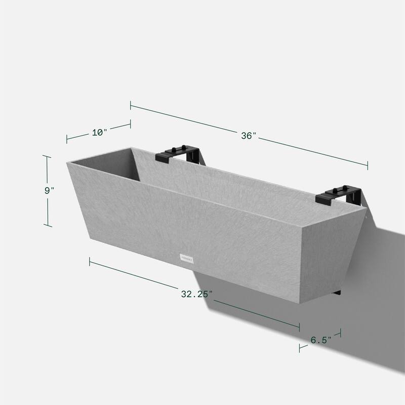 Pure Series Railing Window Box Planter