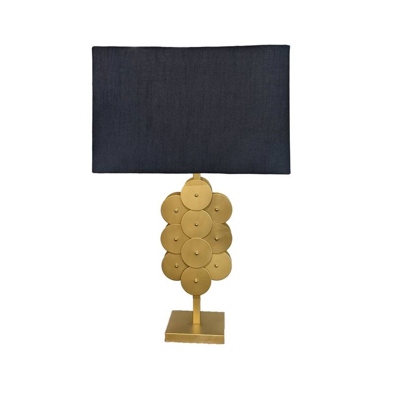 Millerville 30" Table Lamp with Fabric Shade, Brass