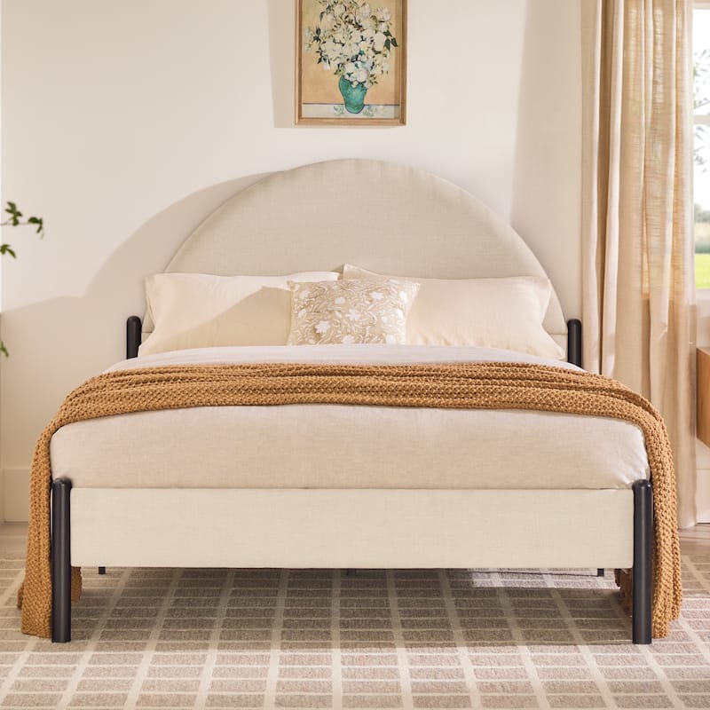 Middlebrook Designs Modern Arch Headboard Queen Bedframe