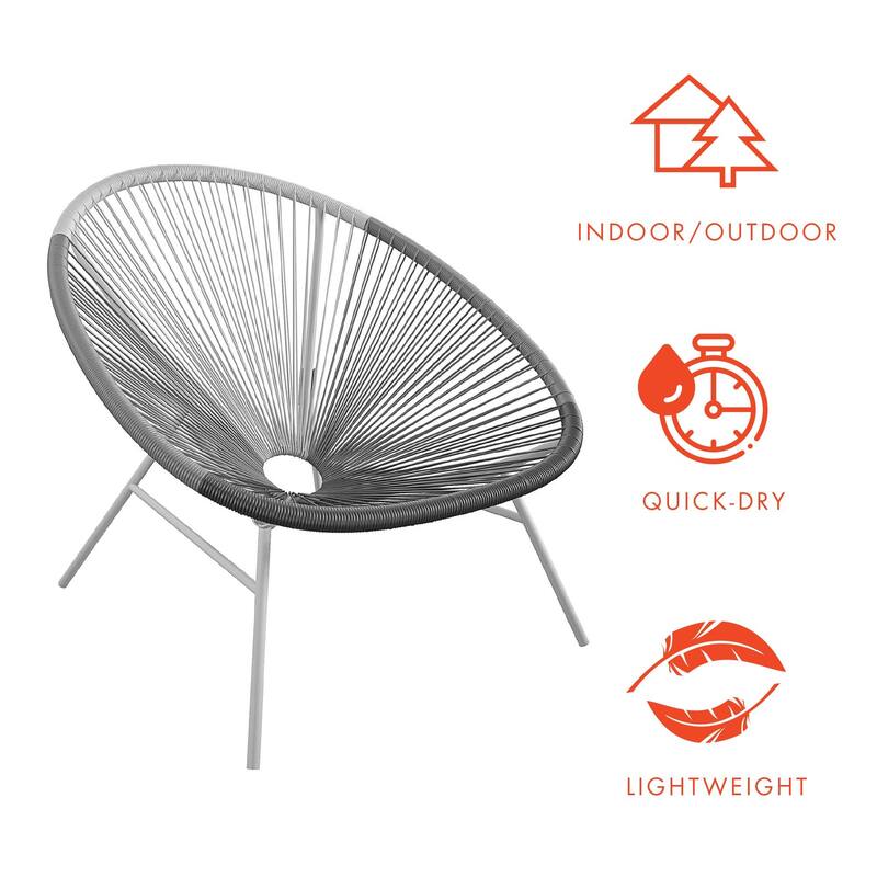 GDFStudio - Outdoor Steel Lounge Chair Set with Ergonomic Design(Set of 2)