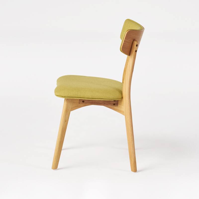 Chazz Mid-Century Modern Upholstered Rubberwood Dining Chairs (Set of 2) by Christopher Knight Home
