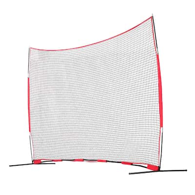 16 x 10 Feet Portable Sports Barrier Netting with Powder Coated Steel Pipe Base and Carry Bag