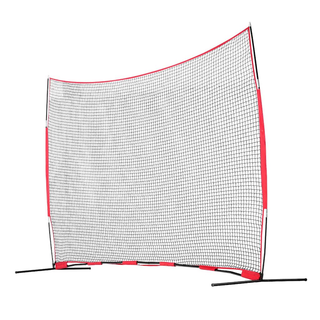 16 x 10 Feet Portable Sports Barrier Netting with Powder Coated Steel Pipe Base and Carry Bag