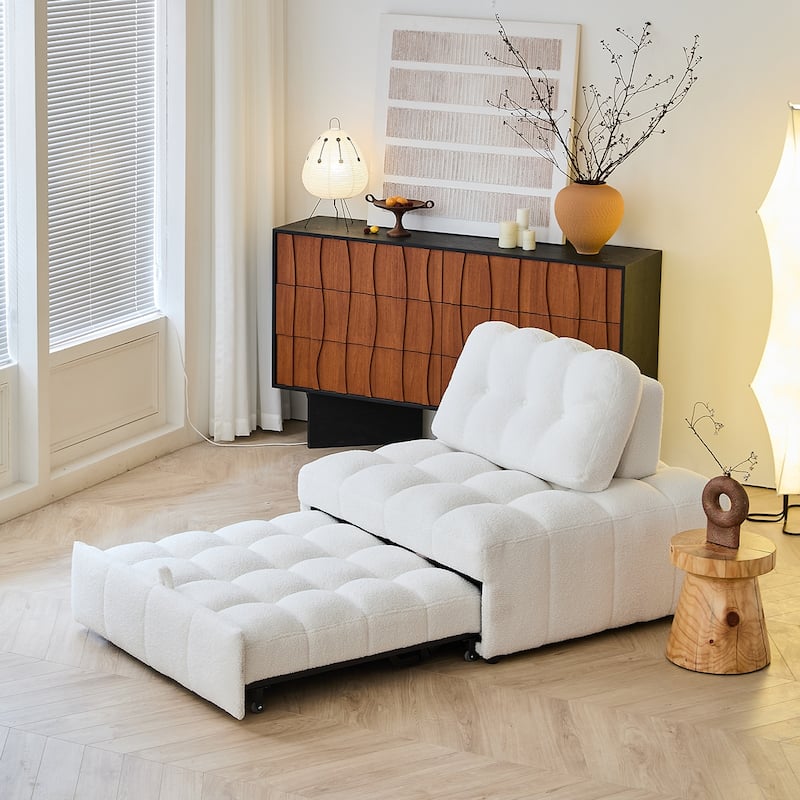 JASIWAY Chenille Pull-Out Single Sofa Bed
