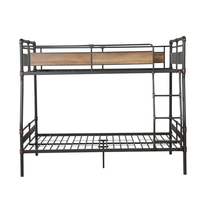 Merklee Sandy Black and Dark Bronze Full XL over Queen Bunk Bed