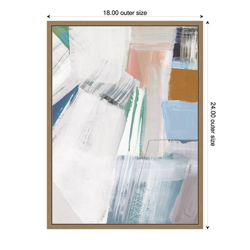 Buildings No. 2 by Cartissi Framed Canvas Wall Art Print - 18 x 24 in