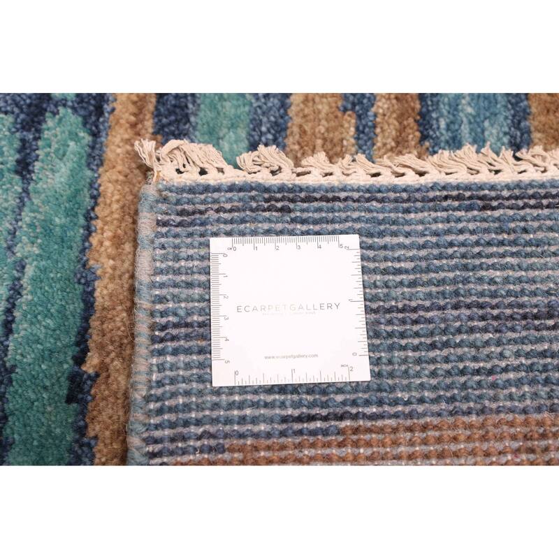 ECARPETGALLERY Hand-knotted Peshawar Ziegler Blue Wool Rug - 4'5 x 6'5