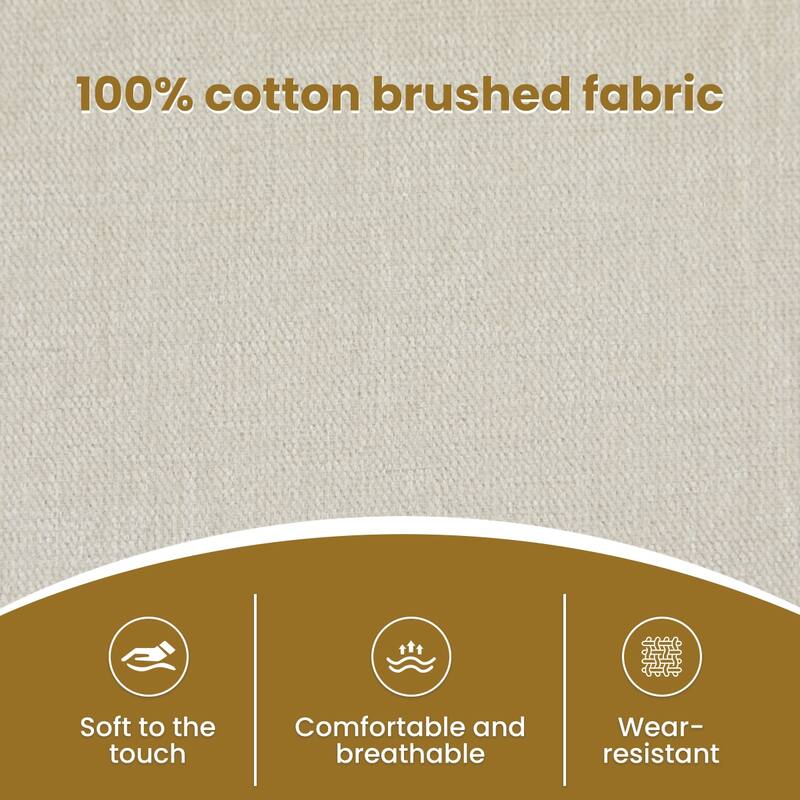 Oversized Single Sofa Chair with Ottoman, Double-Layer Seat Cushion, Chenille Fabric Lounge Chair, Living Room Reading Chair