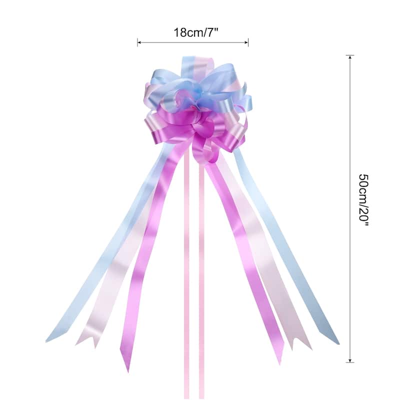 10pcs 7" Large Big Pull Bow Car Gift Wrapping Bows Ribbon - Pink, Blue