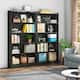 72-inch Bookcase, Modern 6-Tier White Bookshelf, Wood Display Shelf