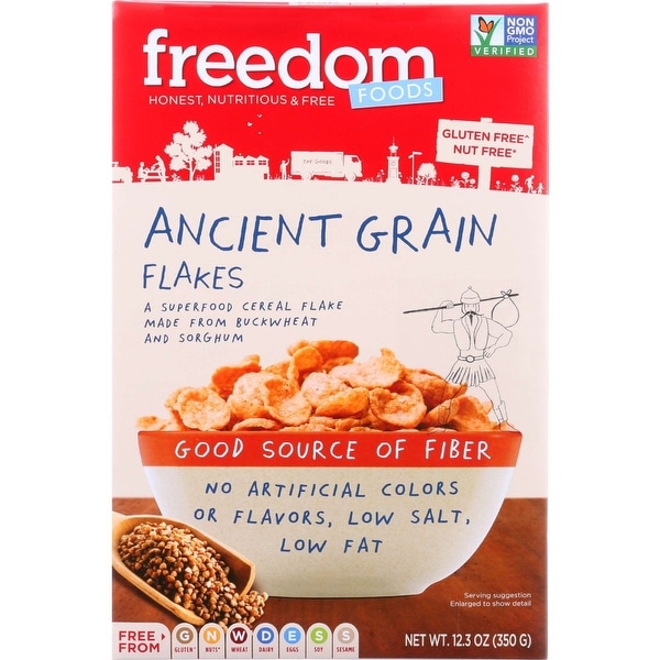 Freedom Foods Cereal - Ancient Grain Flakes - Gluten Free - 12.3 oz - case of 5