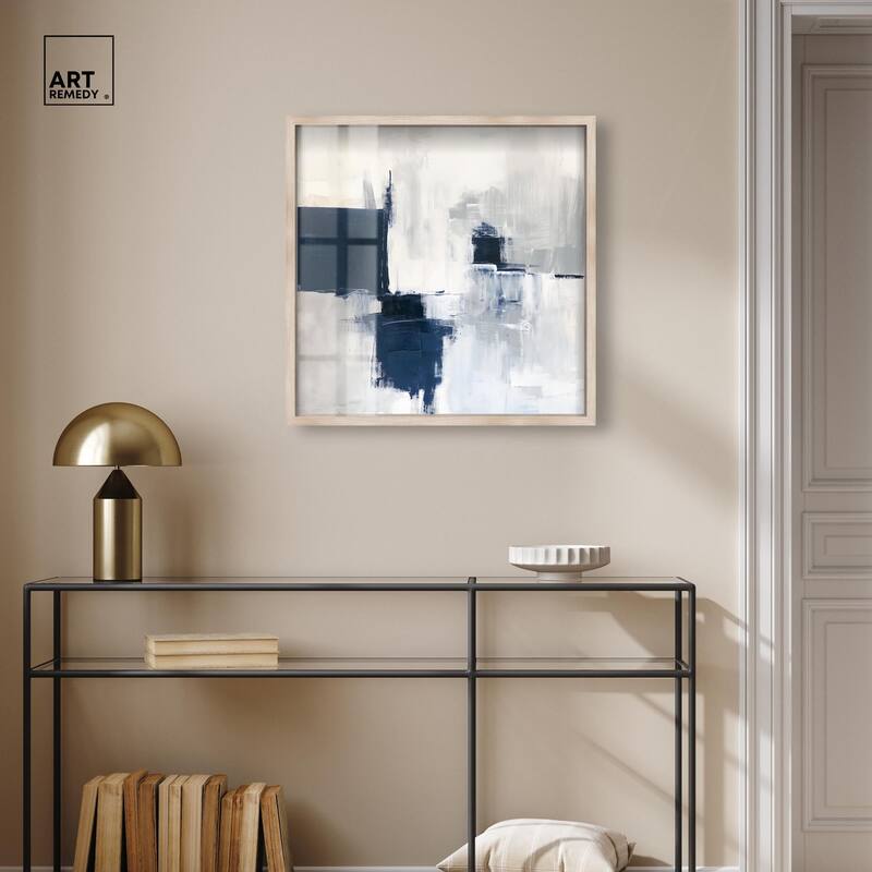 Porcelain Blue on White I Shadowbox by Art Remedy