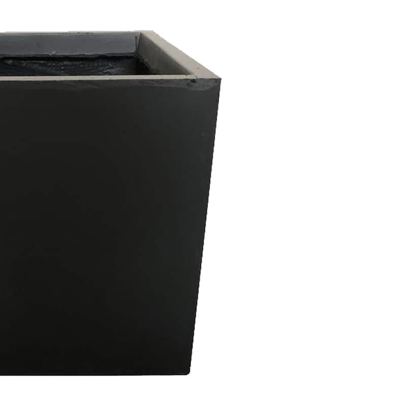 Durx-litecrete Lightweight Concrete Modern Square Granite Planter-Medium - 11.8'x11.8'x11.8'