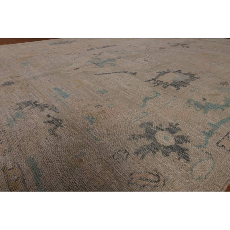 Vegetable Dye Oushak Oriental Area Rug Hand-Knotted Wool Carpet - 8'5"x 10'0"