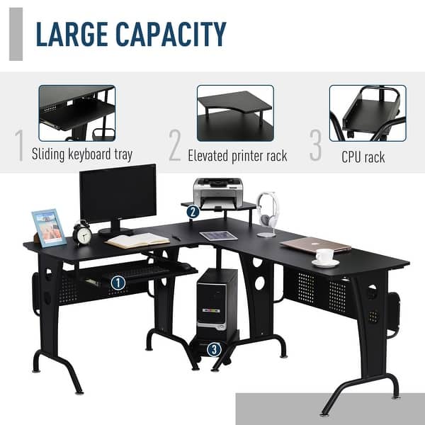 Featured image of post L-Shaped Desk With Keyboard Tray : A wide variety of keyboard tray glass desk options are available to you, such as general use, material, and appearance.