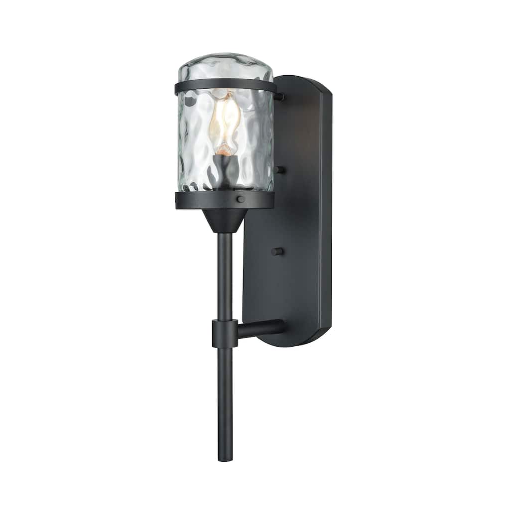 Torch 17'' High 1-Light Outdoor Sconce - Charcoal Black - 17 inch Tall