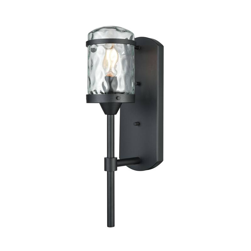 Torch 17'' High 1-Light Outdoor Sconce - Charcoal Black - 17 inch Tall - 17 inch Tall - Charcoal Black