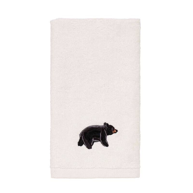 Avanti Black Bear Lodge Emb Fingertip Towel - Fingertip Towel
