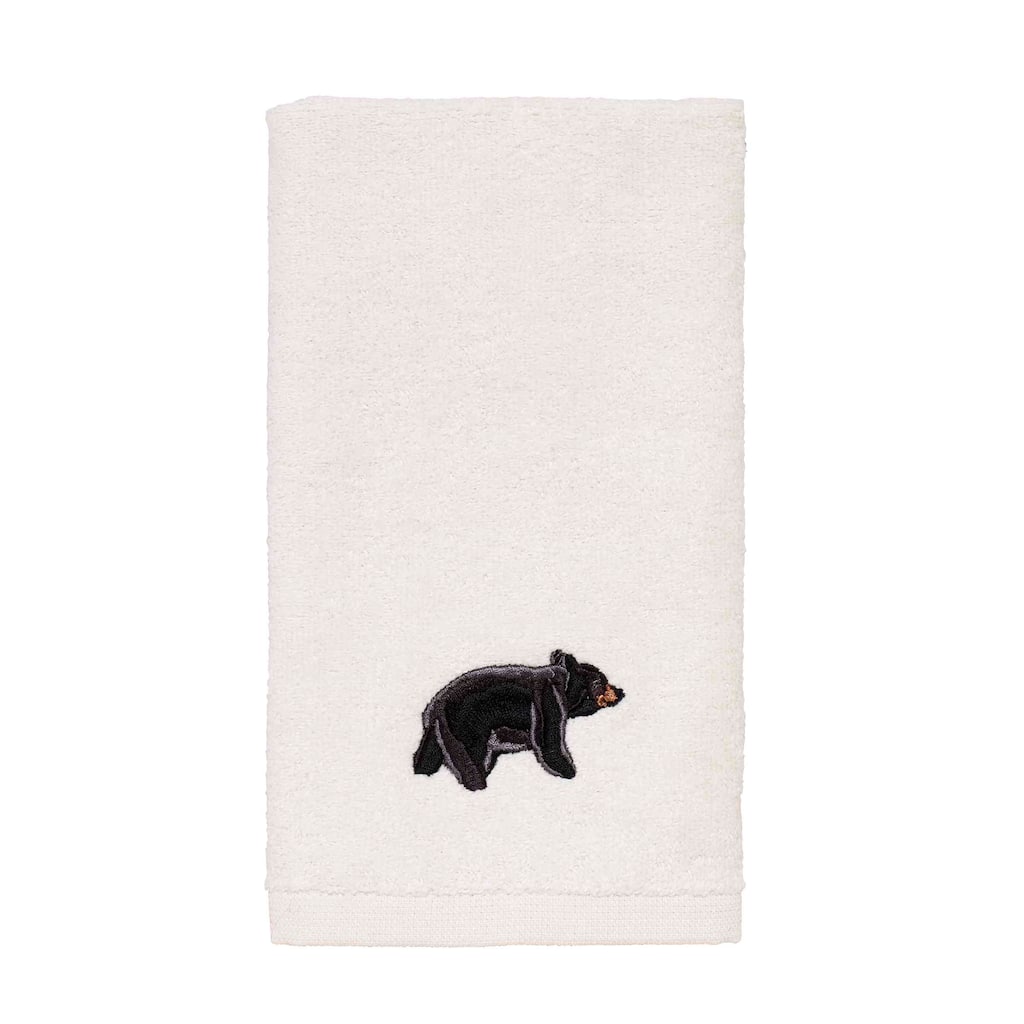 Avanti Black Bear Lodge Emb Fingertip Towel - Fingertip Towel