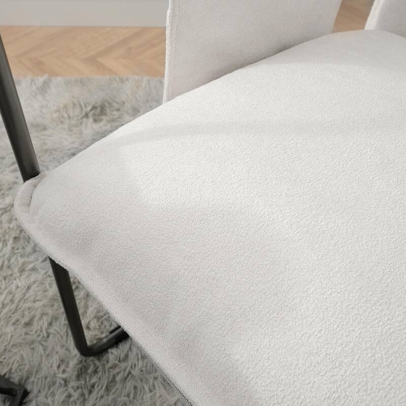 Iron Frame Accent Chair with High Armrest Design