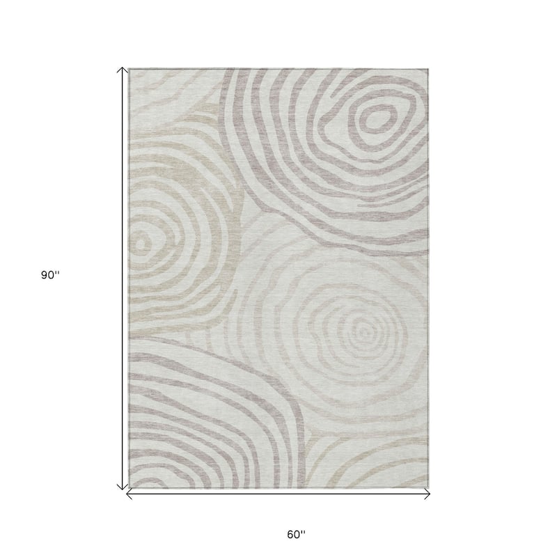 HomeRoots Abstract Transitional Rectangle Outdoor Rug