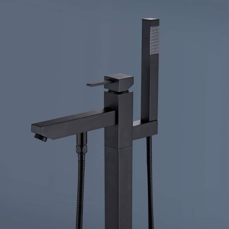Topcraft Floor Mounted Bathtub Filler with Handheld Showerhead