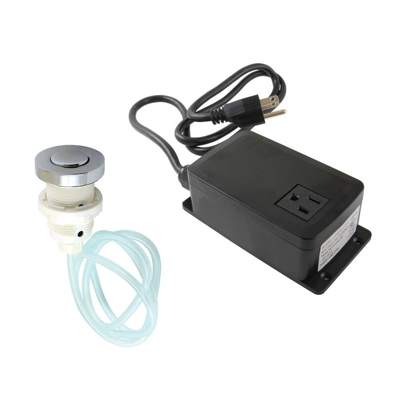 Gourmetier Single Outlet Garbage Disposal Air Switch Kit - Polished Chrome