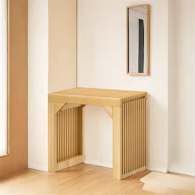 18" Solid Wood Bench Nature for Entryway,Living Room,Kitchen