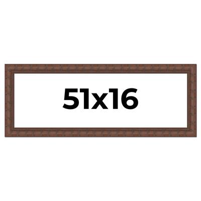 51x16 Frame Pewter Solid Wood Picture Frame Width 1.625 Inches | Interior Frame Depth 0.6875 Inches
