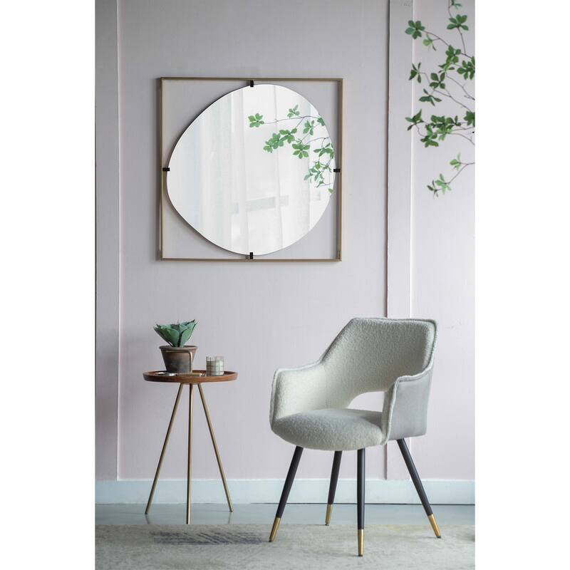 32x1x32" Poppy Mirror with Gold Metal Frame