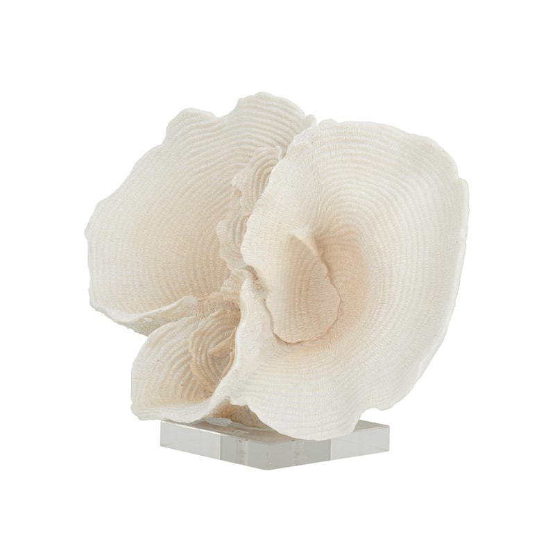 Polystone Coral Sculpture - White - Roche River Decor