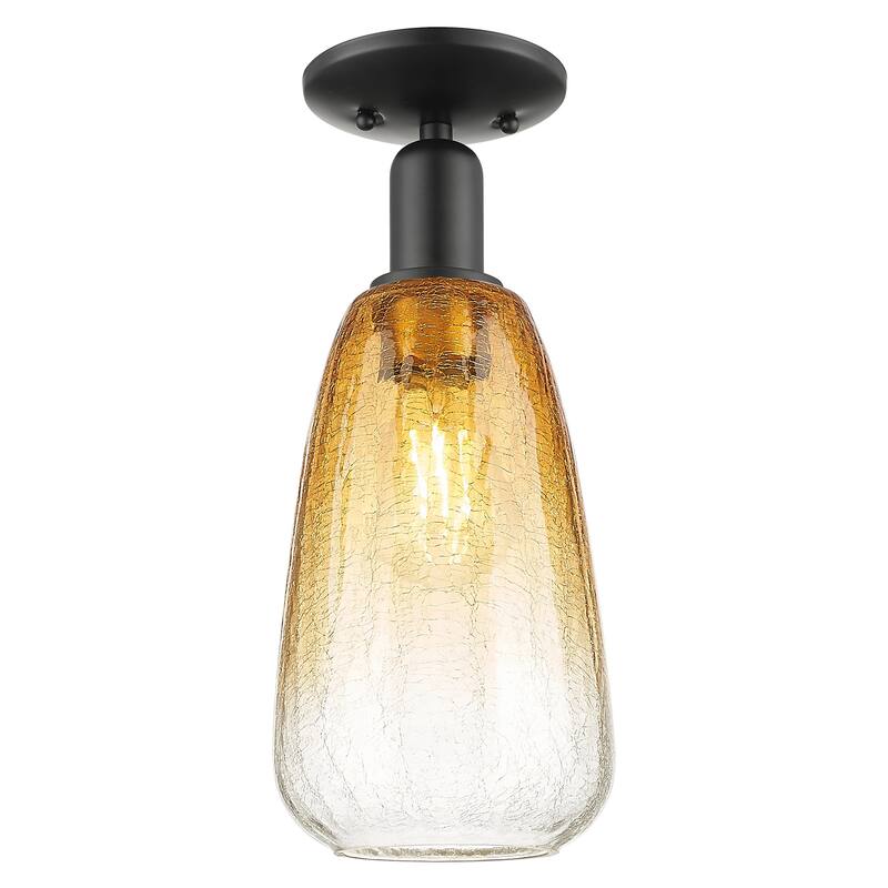 Innovations Lighting 716-1C-G480-6AM Brookhaven Almond 6" Wide - Matte Black