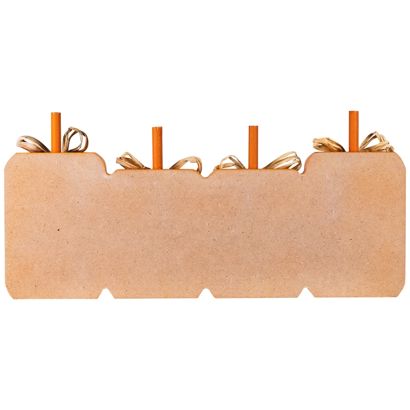 Plaid Pumpkins Wooden Fall Harvest Sign - 11"