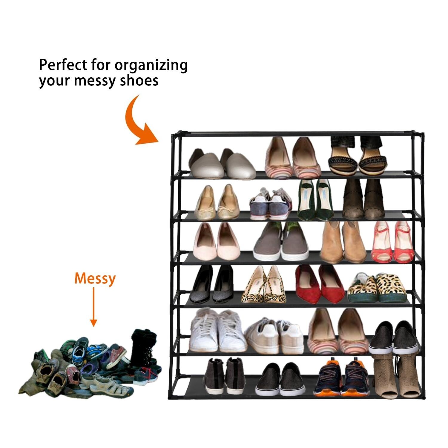 Modern Waterproof Shoe Rack Organizer Tower Space-Saving for Small Areas-image