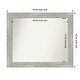 preview thumbnail 109 of 119, Dove Greywash Framed Non-Beveled Custom Wall Mirror, Bathroom Vanity Mirror Outer Size: 40 x 33