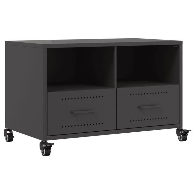 vidaXL TV Stand Sideboard Entertainment Center Media Unit Cold-rolled Steel - 15.4 x 26.8 x 17.1