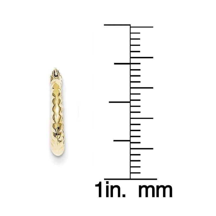 10K Yellow Gold Shrimp Hoop Earrings