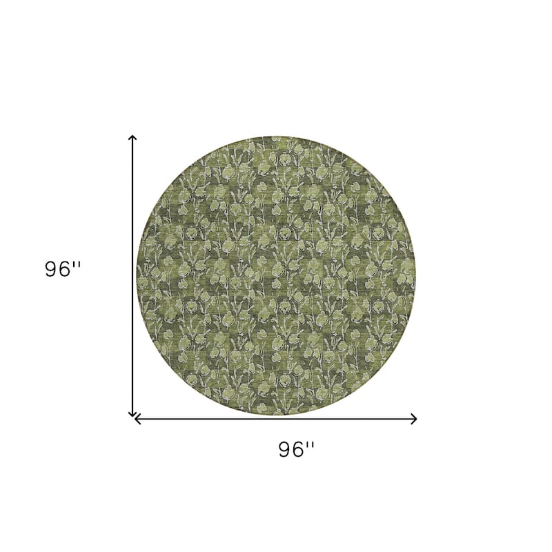 HomeRoots Floral Transitional Rectangle Outdoor Rug