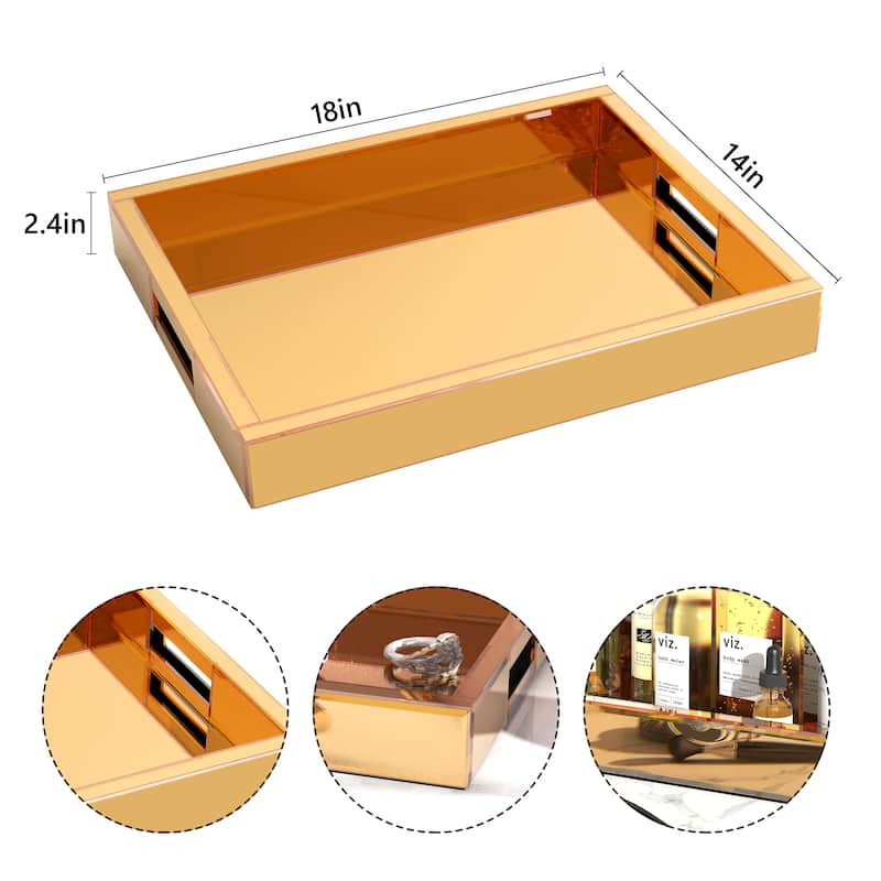 Mirror Glam Tray Decorative Tray