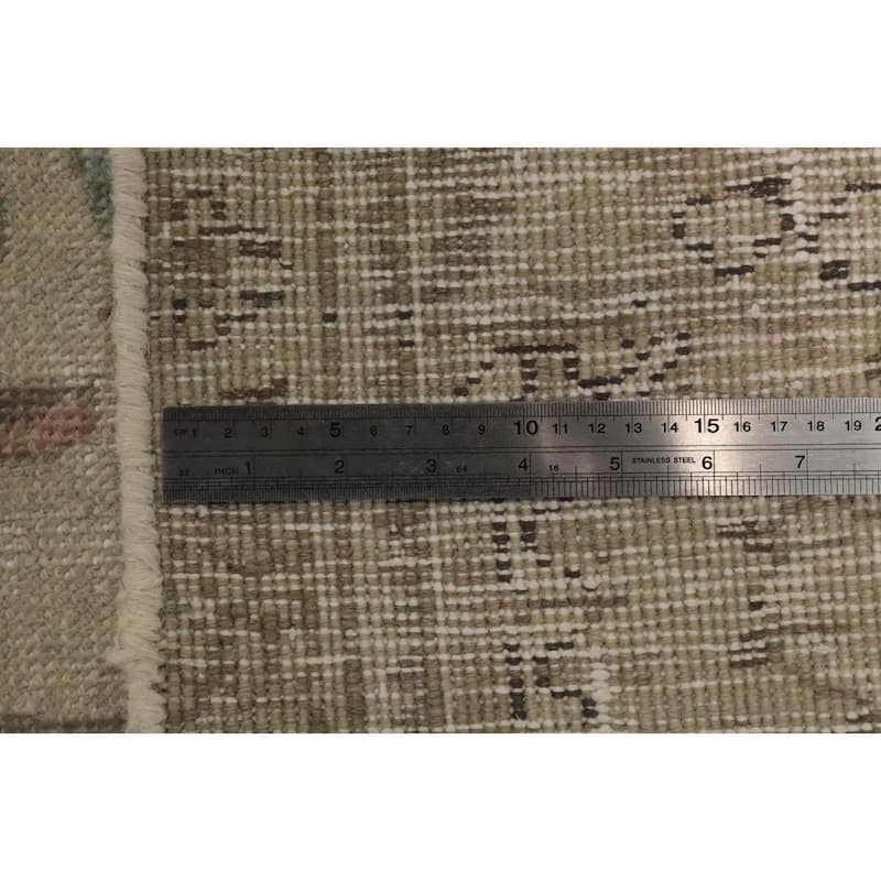 Hand Knotted Oriental 100% Wool Carpet Traditional Floral Beige & Ivories Tabriz Area Rug - 12' 10'' X 10' 2''