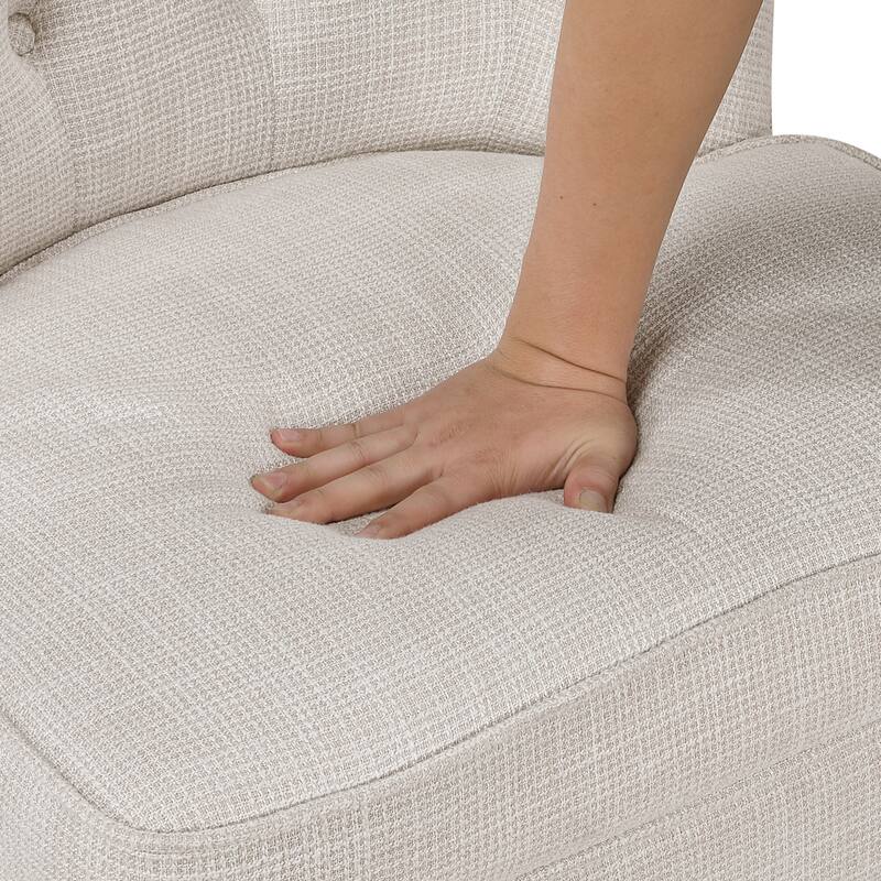 Astor 26" Textured Accent Chair - Button-tufted Chair Back