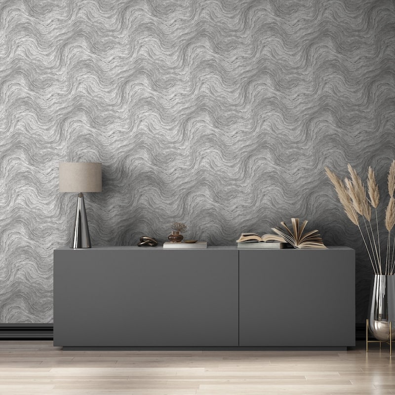 Galerie Wallcoverings Bricks and More Collection Marble Optic Matte Finish Vinyl on Non-woven Wallpaper Roll